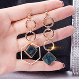 Geometric Rhombus Resin Acrylic Earrings