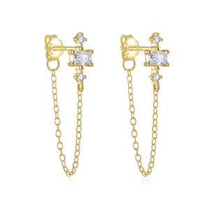 925 Silver Zirconia Stud Earrings For Women Teens