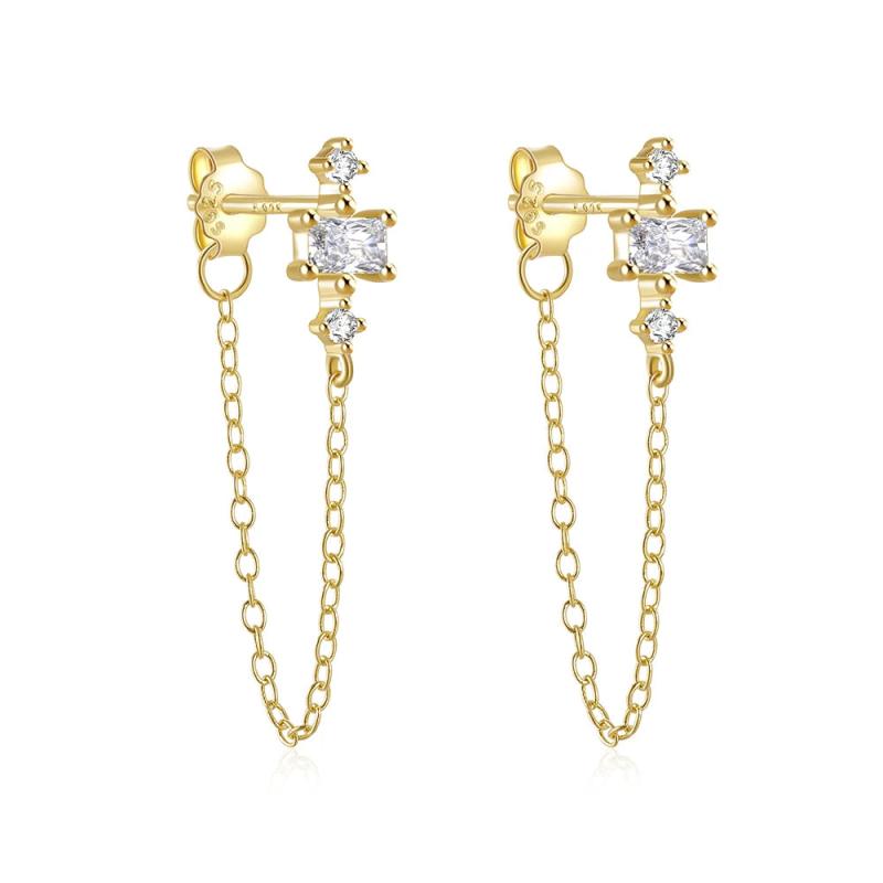 925 Silver Zirconia Stud Earrings For Women Teens
