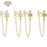 925 Silver Zirconia Stud Earrings For Women Teens
