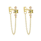 925 Silver Zirconia Stud Earrings For Women Teens