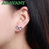925 Silver Love Heart Small Stud Earring For Women