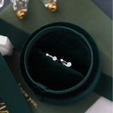 925 Silver Zirconia Small Hoop Earrings Women Sleeper Girls Office Jewelry