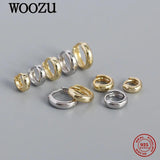 925 Sterling Silver Minimalism Round Hoop Earrings For Women