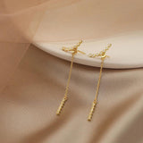 Long Tassel Charm Earrings Party Wedding Jewelry