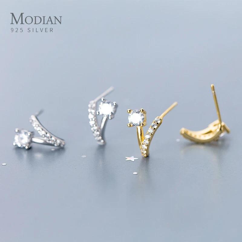 Wedding Stud Earrings Silver 925 CZ Women Jewelry