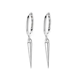 925 Silver Drop Earrings Zircon Punk Retro Dangle Earring