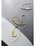 MloveAcc Style Face Drop Earrings 925 Sterling Silver Women