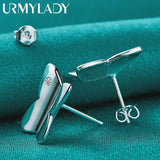 925 Sterling Silver Butterfly Zircon Earring Studs