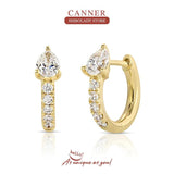 Silver 925 Hoop Earrings 18K for Women - Party Ear Piercing
