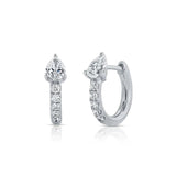 Silver 925 Hoop Earrings 18K for Women - Party Ear Piercing