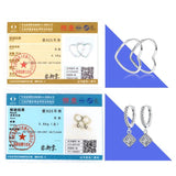 Sparkling Heart Stud Earrings 925 Silver for Women's Engagement Jewelry