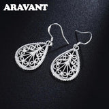925 Silver Water Drop Earrings Wedding Jewelry