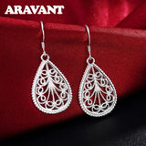 925 Silver Water Drop Earrings Wedding Jewelry