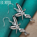 925 Silver Dancing Angel Drop Earrings, Women's Wedding Gift