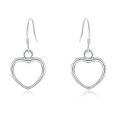 925 Silver Heart Drop Earrings Wedding Party Jewelry