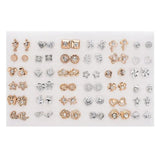 36 Pairs Mixed Style Stud Earrings Set for Women and Girls Jewelry