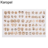 36 Pairs Mixed Style Stud Earrings Set for Women and Girls Jewelry