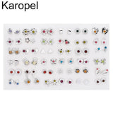 36 Pairs Mixed Style Stud Earrings Set for Women and Girls Jewelry