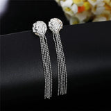 925 Sterling Silver Romantic Rose Flower Earrings for Women