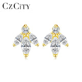 925 Silver Tiny CZ Stud Earring Fine Zircon Party Girls Ear Jewelry Gift