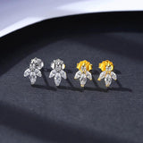 925 Silver Tiny CZ Stud Earring Fine Zircon Party Girls Ear Jewelry Gift