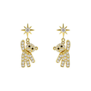 Karopel Little Bear Student Earrings - Sexy Party Ladies Dress with Earrings