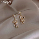 Karopel Little Bear Student Earrings - Sexy Party Ladies Dress with Earrings