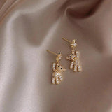Karopel Little Bear Student Earrings - Sexy Party Ladies Dress with Earrings
