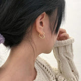 Karopel Love Hoop Earrings Female Sense Ear Buckle Studs Ins Ear Studs Jewelry