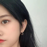 Karopel Love Hoop Earrings Female Sense Ear Buckle Studs Ins Ear Studs Jewelry