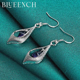 Purple Zircon Drop Earrings Pendant for Ladies Wedding