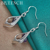 Purple Zircon Drop Earrings Pendant for Ladies Wedding