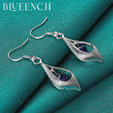 Purple Zircon Drop Earrings Pendant for Ladies Wedding