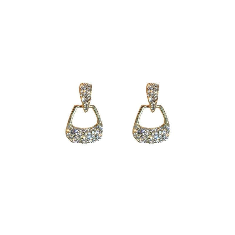 Karopel Fresh Crystal Drop Earrings Sweet Lovely Geometric Women Earrings