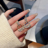 Karopel Fresh Crystal Drop Earrings Sweet Lovely Geometric Women Earrings
