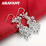 925 Silver Smooth Bead Drop Earring for Women