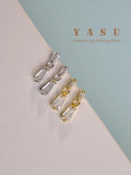Yasu 925 Silver 18K Zirconia Drop Earrings Wedding Jewelry