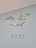 Yasu 925 Silver 18K Zirconia Drop Earrings Wedding Jewelry