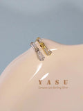 Yasu 925 Silver 18K Zirconia Drop Earrings Wedding Jewelry