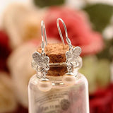 925 Silver Butterfly Pearl Drop Earrings Wedding Jewelry