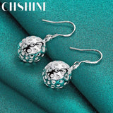925 Silver Round Ball Earrings for Women