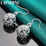 925 Silver Round Ball Earrings for Women