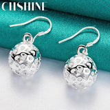 925 Silver Round Ball Earrings for Women