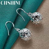 925 Silver Round Ball Earrings for Women