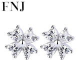 Clover Earrings 925 Silver Studs CZ Women Jewelry