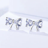 925 Silver Bow Earrings for Women