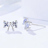 925 Silver Bow Earrings for Women