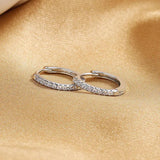 S925 Silver Zircon Hoop Earrings for Women Wedding Gift