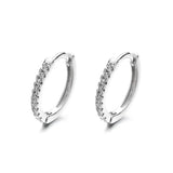 S925 Silver Zircon Hoop Earrings for Women Wedding Gift
